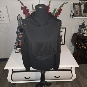 SHEIN Black Hooded Sweater